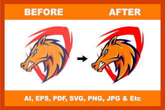 creatively convert low quality logo or images to vector files
