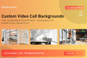 design your meet, teams or zoom background with your logo