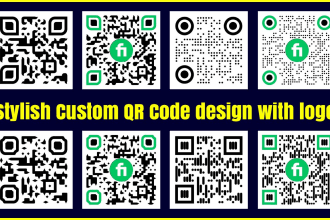 custom qr code design with logo for your website link or other info