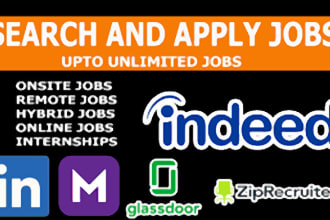 apply on all latest  jobs daily, for a month on your behalf