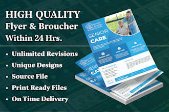do medical home care, healthcare, hospice, pharmacy brochure or flyers