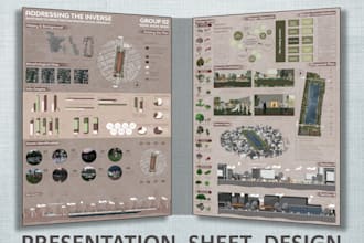design architecture  boards, presentation sheets and posters