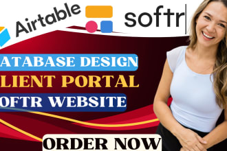 setup airtable softr webapp, client portal, marketplace softr website