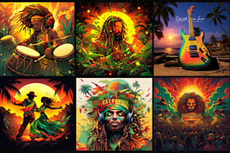 create ai based reggae cover art with your choice