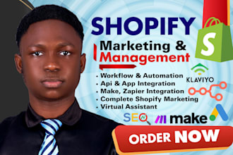 do facebook ads for shopify marketing, klaviyo, n8n ai agent, zapier automation