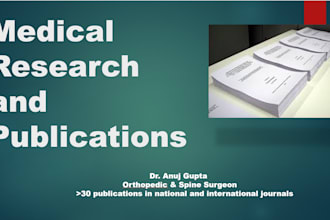 do manuscript research article writing and statistics for medical topics