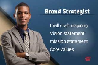 write inspiring mission and vision statement for your company or brand