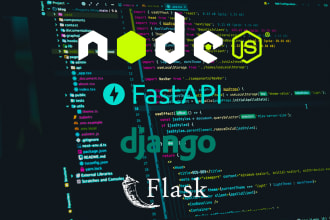 develop your backend API with nodejs, flask, django and fastapi