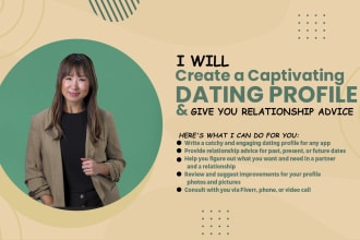 create a captivating dating profile and give you relationship advice