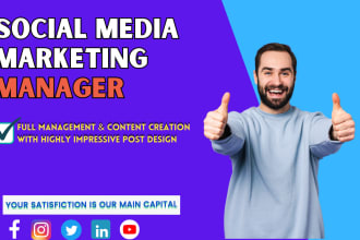 be your social media marketing manager, content creator and do post design