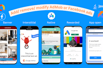add or modify admob or facebook ads to your android app