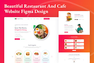 create attractive website UI design for restaurant or cafe