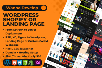 design, fix, edit, update, duplicate or clone shopify or wordpress website