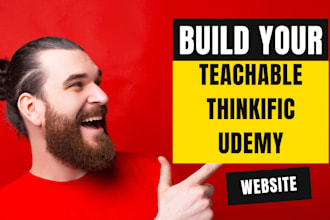 build your teachable thinkific udemy course website