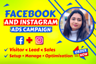 setup and manage facebook ads campaign and instagram ads for leads and sales