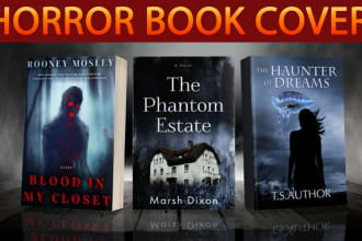 design horror book cover, kids book cover, book cover