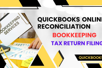 do quickbooks online reconciliation and complete bookkeeping