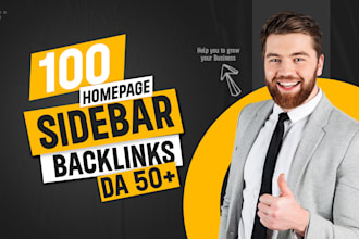 make SEO backlinks da50 homepage blogroll or sidebar report
