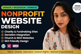 design a nonprofit, charity, or church wordpress website with donation setup