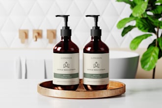 minimalistic modern cosmetic labels and packaging