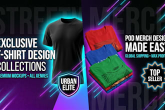 design modern custom tshirt streetwear and typograph designs