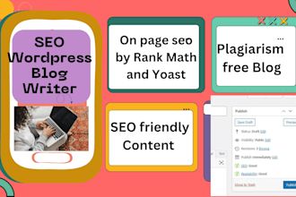 be your SEO food content writer wordpress blog writer travel blogger