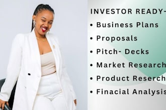 do business plans, proposals, market research, project management
