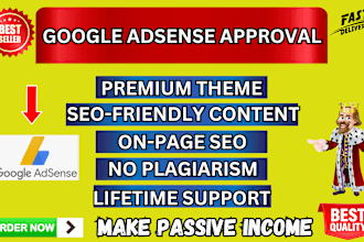 build guaranteed wordpress website to get google adsense approval