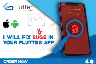 fix bugs and errors in your flutter app , android studio