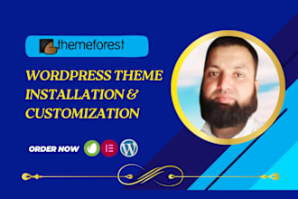 install, customize themeforest, envato elements wordpress theme, demo import