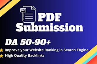 do PDF submission on 100 high quality PDF sharing sites