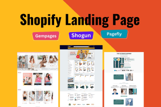 build shopify landing or product page using page builder
