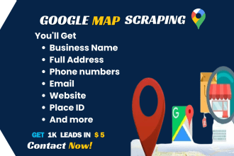 do google map data scraping for business with emails