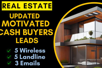 provide real estate cash buyer leads with skip traced