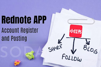 help to register rednote app business account  posting  kol