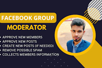 be your facebook group and page moderator, create and setup page and management