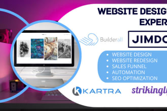 design website on builderall sale funnels kartra jimdo website design strikingly