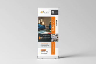design roll up banner, retractable banner, billboard design, signage design