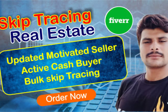provide updated real estate motivated sellers leads with skip tracing