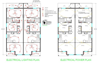 draw electrical, mechanical, and plumbing plans in autocad for city permit