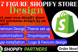 design 7 figures shopify store, redesign shopify dropshipping store