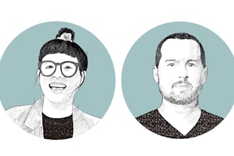 draw a custom line art illustration or portrait