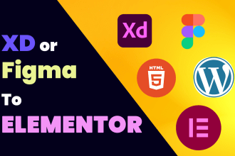 convert figma to elementor, xd to elementor, responsive wordpress website