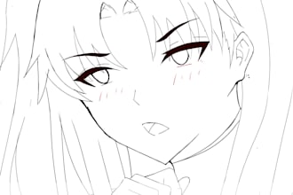 draw digital anime sketch