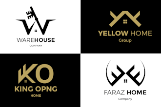 design realtor real estate construction home business logo