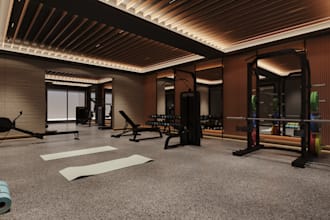 design and render your gym in 3d