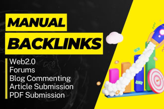 do profile, forum, blog comment, web 2 0, pdf and article submission backlinks