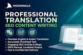 do professional translation and SEO content writing