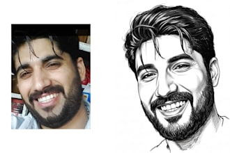 draw pencil face sketch picture,scribble image portrait line