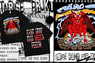 create edgy t shirt design for streetwear brand